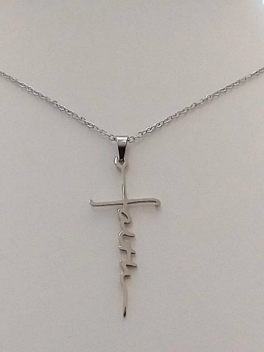 Walk By Faith Cross Necklace
